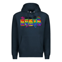 Navy we are all human Premium Hoodie - FaDigitalArtStudio