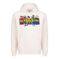 Pale Pink we are all human Premium Hoodie - FaDigitalArtStudio