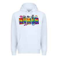 White we are all human Premium Hoodie - FaDigitalArtStudio