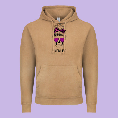 Purple Glitter, Leopard Patterned Mom Skull Vintage Hoodie Designed By Bettercallsaul