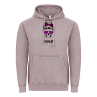 Vintage Zinc Purple Glitter, Leopard Patterned Mom Skull Vintage Hoodie - Bettercallsaul