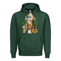 Sports Green Mexican Hot Coffee Cup Zipper Hoodie - FaDigitalArtStudio