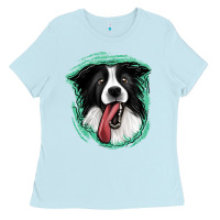 Baby Blue border collie Ladies Tee - Jasminsmagicworld