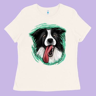 Border Collie Ladies Tee Designed By Jasminsmagicworld