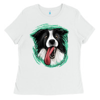 White border collie Ladies Tee - Jasminsmagicworld