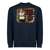 Navy omg santa i know him elf Heavyweight Sweatshirt - CowGirlArtShop