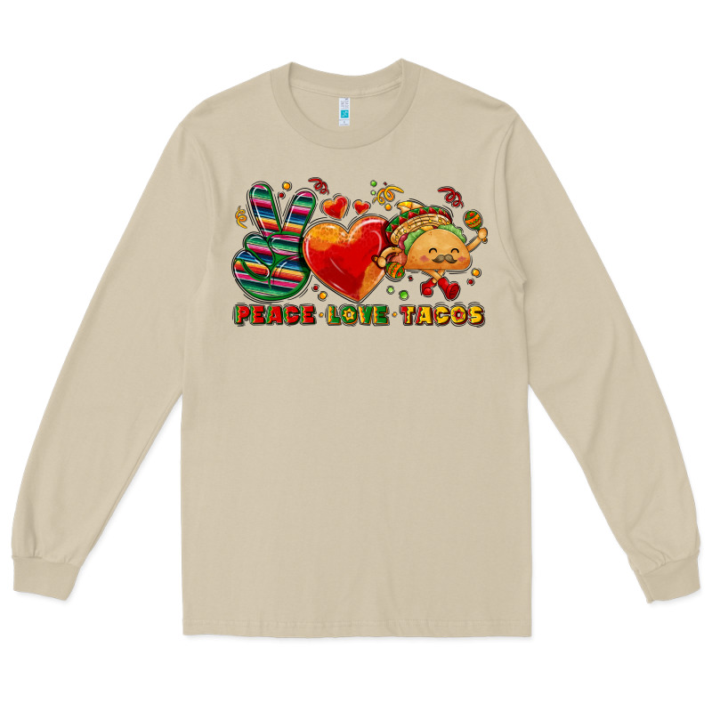 Peace Love Tacos Long Sleeve Tee by NancyCooperArtShop | Teevron