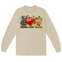 Mushroom Peace love tacos Long Sleeve Tee - NancyCooperArtShop