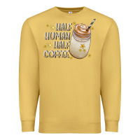 Antique Gold Half Human Half Coffee Premium Sweatshirt - CowhideDigitalArt