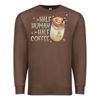 Chestnut Half Human Half Coffee Premium Sweatshirt - CowhideDigitalArt
