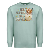 Seafoam Half Human Half Coffee Premium Sweatshirt - CowhideDigitalArt