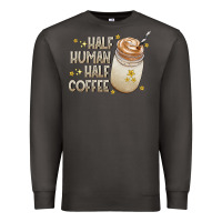 Smoke Half Human Half Coffee Premium Sweatshirt - CowhideDigitalArt