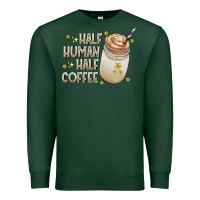 Sports Green Half Human Half Coffee Premium Sweatshirt - CowhideDigitalArt