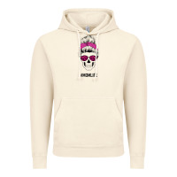 Vintage Artic Pink Glitter, Leopard Pattern Mom Skull Vintage Hoodie - Bettercallsaul