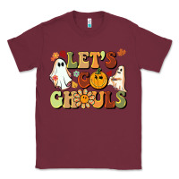 Burgundy halloween lets go ghouls Classic Tee - BarkalooDesign