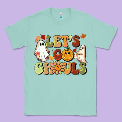 Halloween Lets Go Ghouls Classic Tee Designed By Barkaloodesign