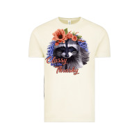 Vintage Arctic Classy But a Little Thrashy Raccoon with Flowers Vintage Tee - Bettercallsaul