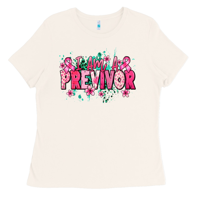 I Am A Previvor Ladies Tee by NancyCooperArtShop | Teevron