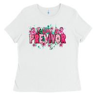 White i am a previvor Ladies Tee - NancyCooperArtShop