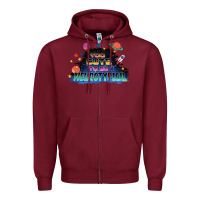 Burgundy Too cute to be neurotypical Zipper Hoodie - FaDigitalArtStudio