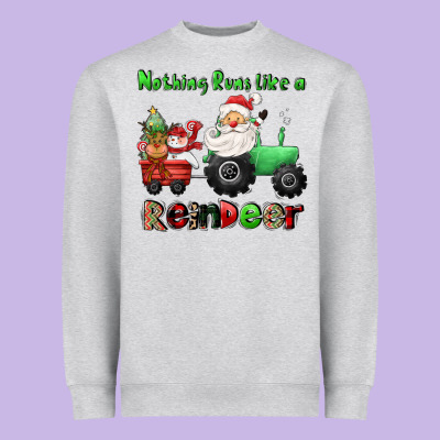 Nothing Runs Like A Reindeer Heavyweight Sweatshirt Designed By Cowgirlartshop