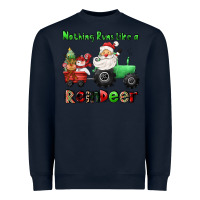 Navy nothing runs like a reindeer Heavyweight Sweatshirt - CowGirlArtShop