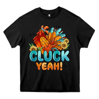 Black cluck yeah Heavy Core Tee - MaliasSmallBusiness