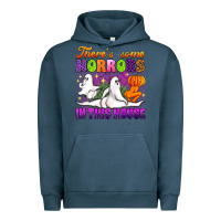 Pigment Midnight Navy theres some horrors in this house Urban Hoodie - Artiststas