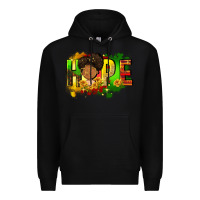 Black Hope Juneteenth Premium Hoodie - FaDigitalArtStudio