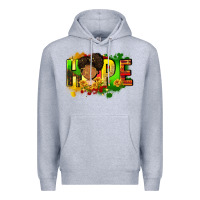 Heather Grey Hope Juneteenth Premium Hoodie - FaDigitalArtStudio