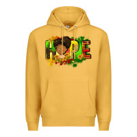 Mustard Hope Juneteenth Premium Hoodie - FaDigitalArtStudio