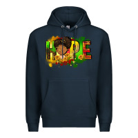 Navy Hope Juneteenth Premium Hoodie - FaDigitalArtStudio