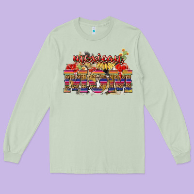 Mexican Mom Long Sleeve Tee Designed By Nancycooperartshop