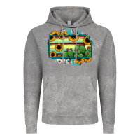 Cloud Rock Kansas map sunflower catus serape Vintage Hoodie - RanaPortraitStore