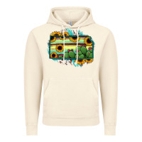 Vintage Artic Kansas map sunflower catus serape Vintage Hoodie - RanaPortraitStore