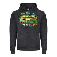 Vintage Black Kansas map sunflower catus serape Vintage Hoodie - RanaPortraitStore