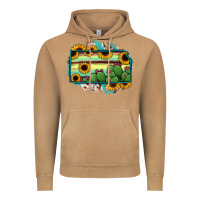 Vintage Camel Kansas map sunflower catus serape Vintage Hoodie - RanaPortraitStore
