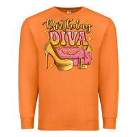 Carrot birthday diva pink and gold glitter Premium Sweatshirt - LillyAllenDesigns