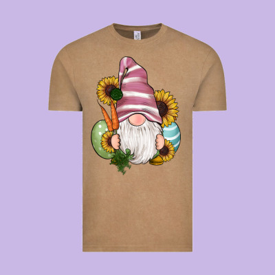 Easter Gnomes Egg Carrot Sunflowers Vintage Tee Designed By Ranaportraitstore