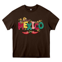 Chocolate Brown mexico Heavy Core Tee - MaliasSmallBusiness
