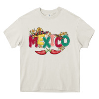 Cream mexico Heavy Core Tee - MaliasSmallBusiness