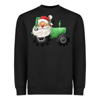 Black santa tractor Heavyweight Sweatshirt - CowGirlArtShop