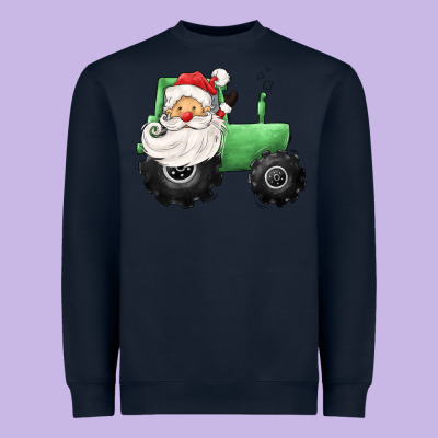 Santa Tractor Heavyweight Sweatshirt Designed By Cowgirlartshop