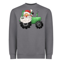Storm santa tractor Heavyweight Sweatshirt - CowGirlArtShop