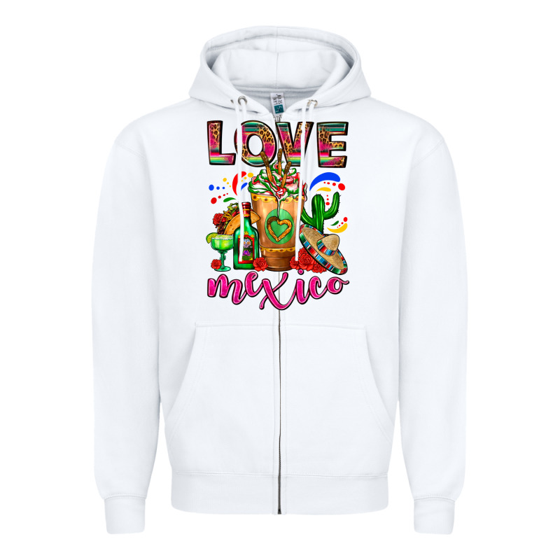 Love Mexico Cold Drink Frappe Zipper Hoodie by FaDigitalArtStudio | Teevron