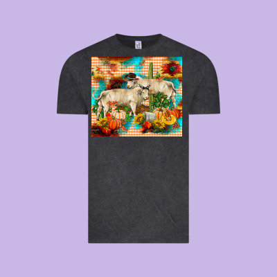 Fall Charolais Bulls Vintage Tee Designed By Ranaportraitstore