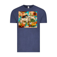 Vintage Denim fall charolais bulls Vintage Tee - RanaPortraitStore