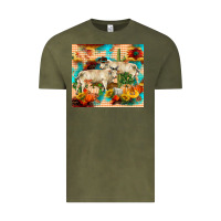 Vintage Olive fall charolais bulls Vintage Tee - RanaPortraitStore