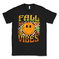 Black fall vibes smiley face Classic Tee - BarkalooDesign