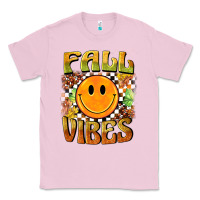 Bubblegum Pink fall vibes smiley face Classic Tee - BarkalooDesign